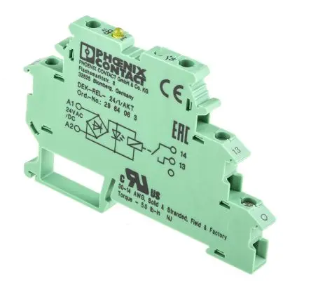 Produktfoto 1 von Phoenix Contact DEK-REL- 24/1/AKT Interface Relais Fahrgestell, 24V ac/dc Spule, SPST, max. 5A, 250V ac / 125V dc,