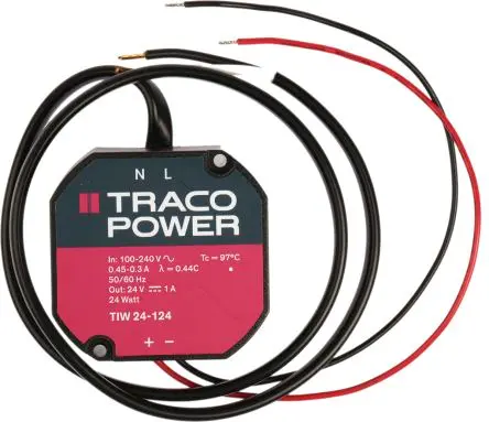 Produktfoto 1 von TRACOPOWER TIW Schaltnetzteil 1 24V dc 24 W, Wand 264V ac