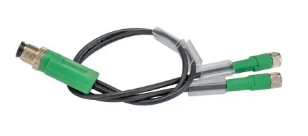 Produktfoto 1 von Phoenix Contact SAC-3P-M12Y/2X0.3-PUR/M 8FS, 3-polig Sensor-Betätigungselementkabel, Gerader M12-Stecker Buchse 3 / M12,