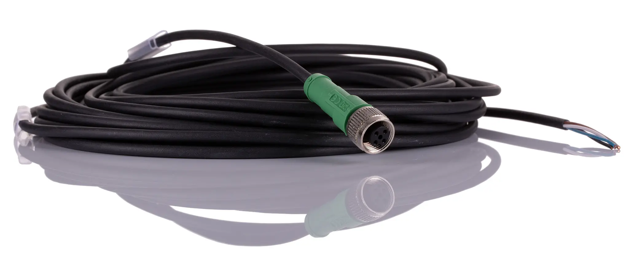Produktfoto 1 von Phoenix Contact SAC-4P-10.0-PUR/M12FS, 4-polig Sensor-Betätigungselementkabel, Gerade 4 / Nicht abgeschlossen Buchse,