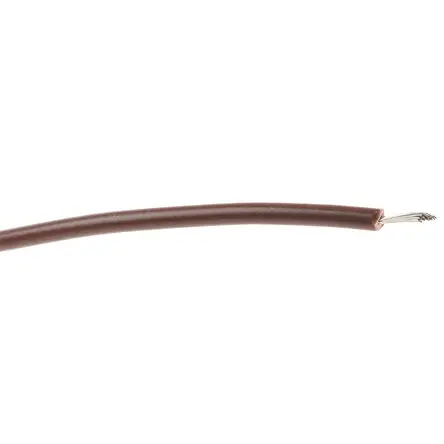 Produktfoto 1 von RS PRO Einzeladerleitung 0.5mm², 22 AWG 100m Braun PVC TI3 isoliert Ø 2.6mm 16/0,2 mm Litzen UL1015