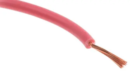 Produktfoto 1 von RS PRO Tri-Rated Schaltdraht, 20 AWG 100 m Rosa Ø 2.8 mm 24 Litzen Polyvinylchlorid