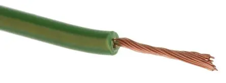Produktfoto 1 von RS PRO Schaltdraht, 22 AWG 100 m Grün, Gelb Ø 2.6 mm 16 Litzen Polyvinylchlorid