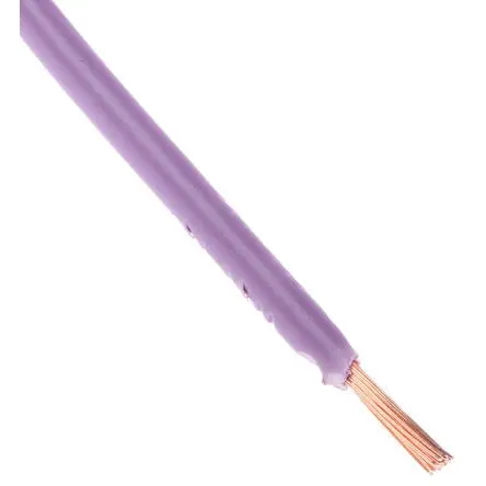 Produktfoto 1 von RS PRO Normierte Aderleitung, 18 AWG 100 m Violett Ø 3 mm 32 Litzen Polyvinylchlorid, Polyvinylchlorid