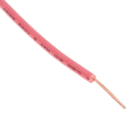 Produktfoto 1 von RS PRO Normierte Aderleitung, 18 AWG 100 m Rosa Ø 3 mm 32 Litzen Polyvinylchlorid