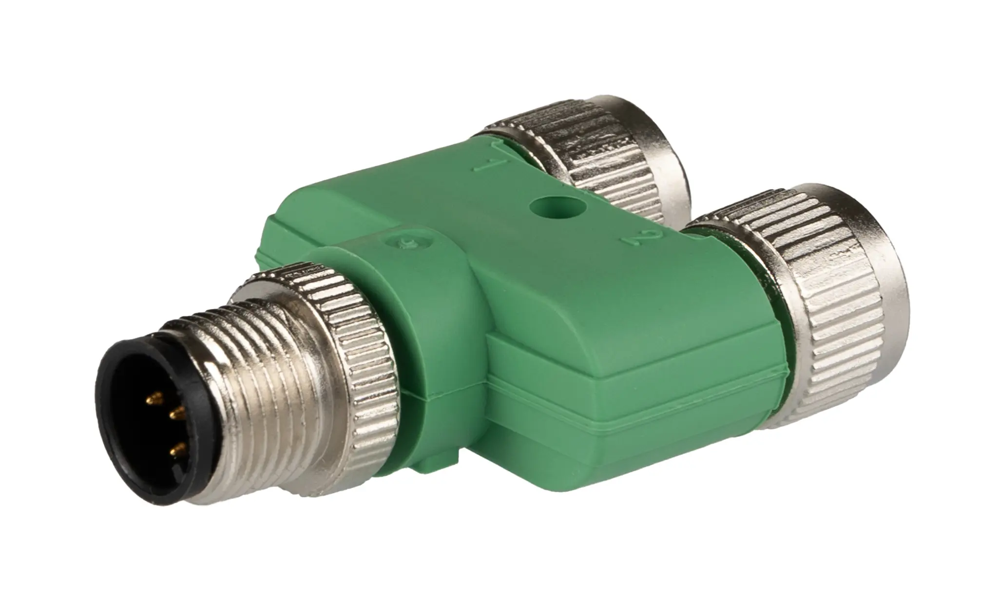 Produktfoto 1 von Phoenix Contact, Gerade SAC-3P-M12Y/2XM12FS PE S21 Rundsteckverbinder Adapter 4 M12, IP40, IP65 Stecker 4 M12