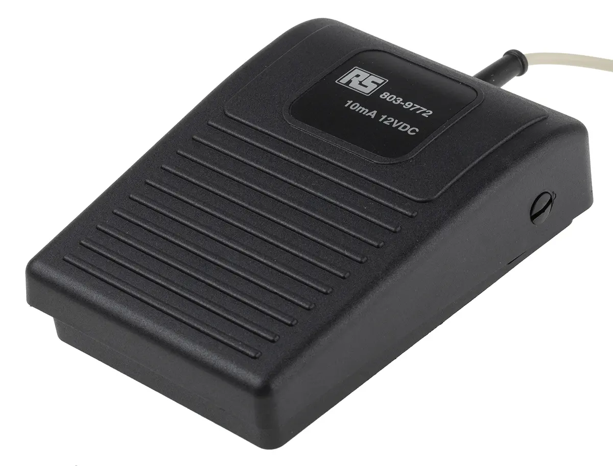 Produktfoto 1 von RS PRO Leichte Industrie 6210 Fuß-Potenziometer Tastend Thermoplast, 6A 12 V ac, IPX2