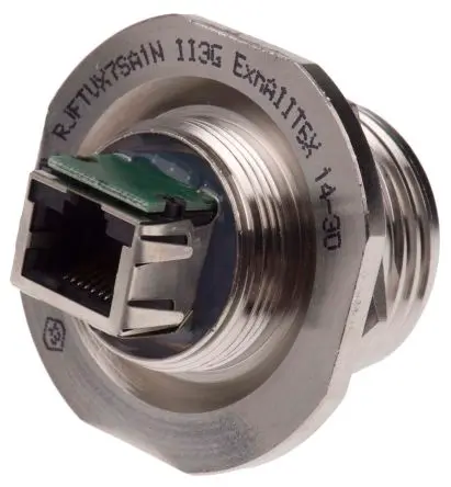 Produktfoto 1 von Amphenol Socapex RJFTVX 7S Buchse Cat5e RJ45-Steckverbinder, 1-Port 8-polig Abgeschirmt Gerade