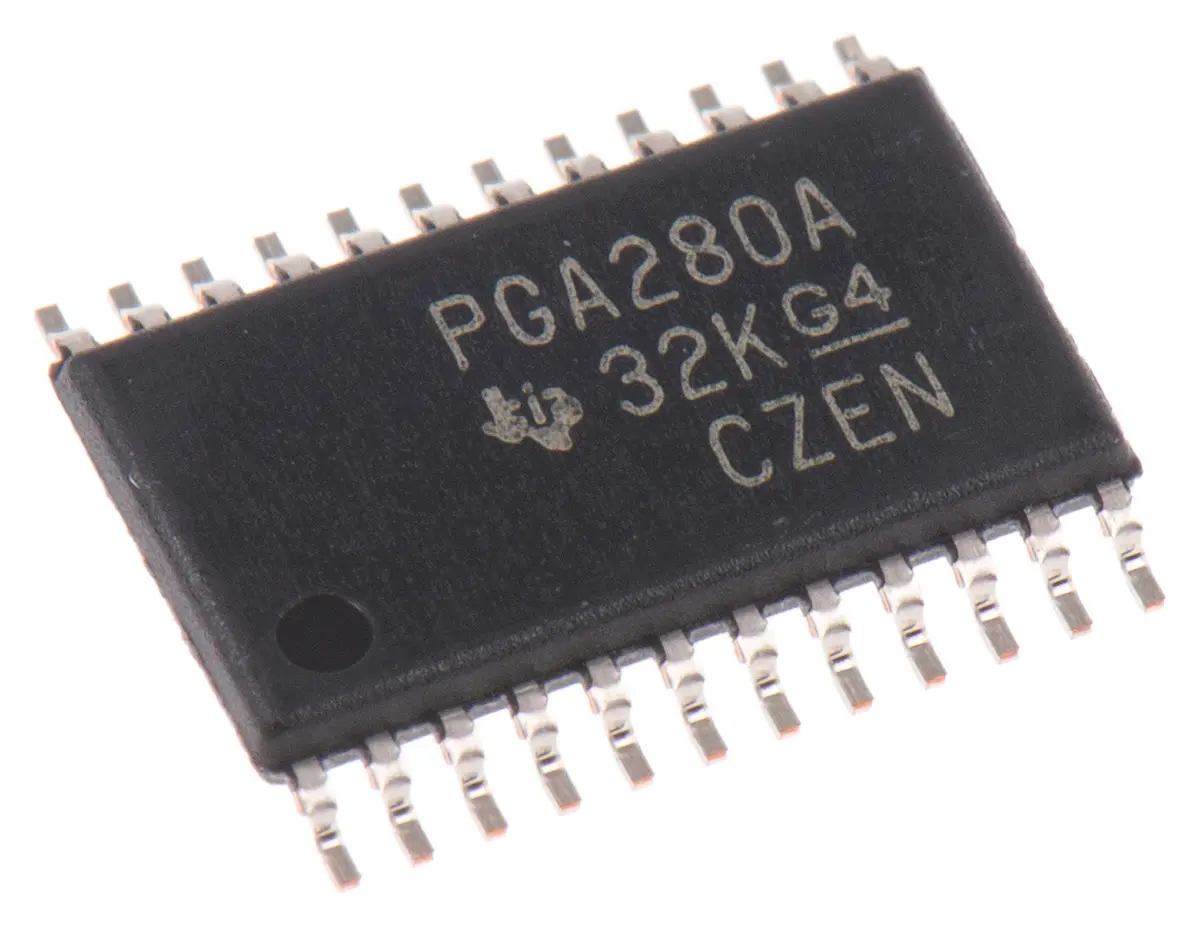 Produktfoto 1 von Texas Instruments Instrumentierungsverstärker TSSOP, Offset 250 μV Oberfläche 6 MHz 24-Pin 10 mA 36 V 40 V
