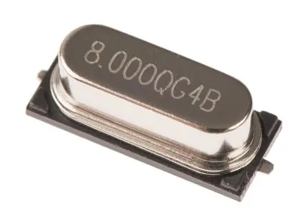 Produktfoto 1 von QANTEK 8 MHz Quarz, Oberfläche, ±20 ppm, 18 pF, B. 4.8mm, H. 4.4 mm, L. 11.4 mm, HC-49, 2-Pin