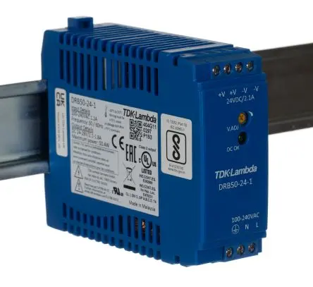 Produktfoto 1 von TDK-Lambda DRB DIN-Schienen Netzteil Geschalteter Modus 264V ac AC / 2.1 A 28V dc DC 50 W