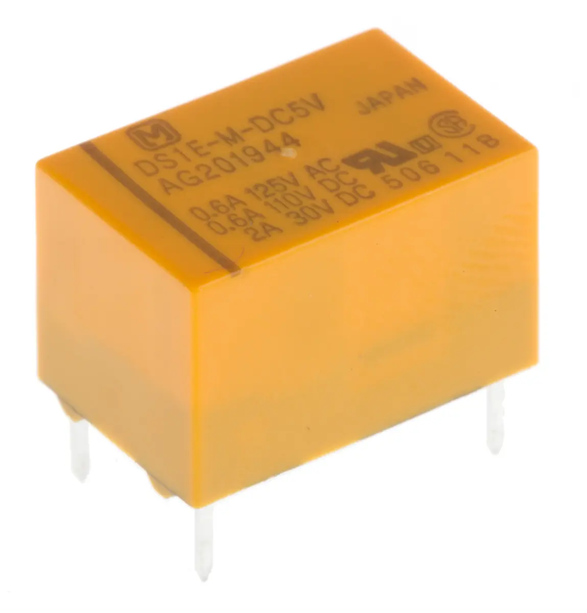 Produktfoto 1 von Panasonic DS Signalrelais Oberfläche, 5V dc Spule, SPST, max. 3A, 250V ac / 220V dc, Leiterplatten-Anschlussklemme