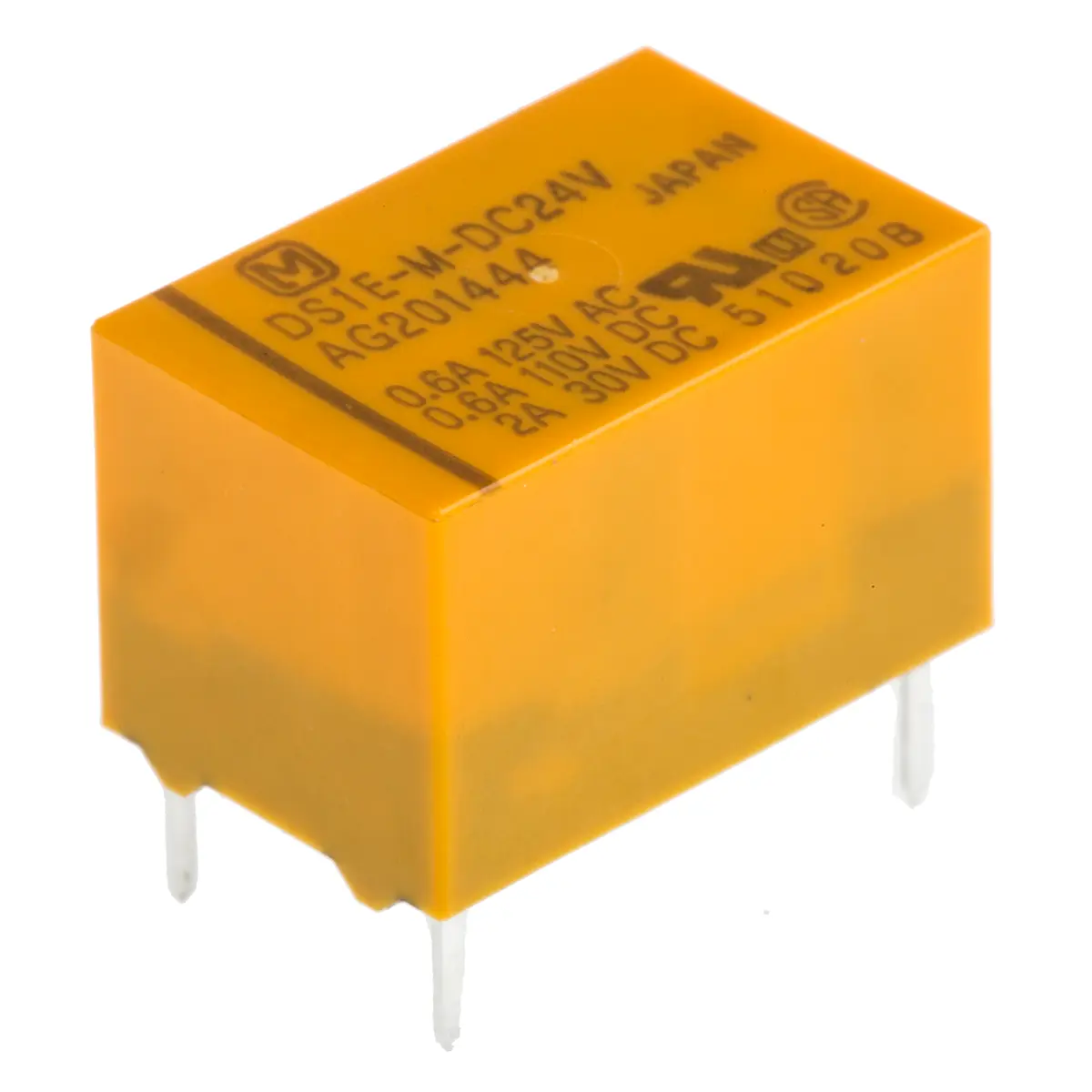 Produktfoto 1 von Panasonic DS Signalrelais Oberfläche, 24V dc Spule, SPST, max. 3A, 250V ac / 220V dc, Leiterplatten-Anschlussklemme