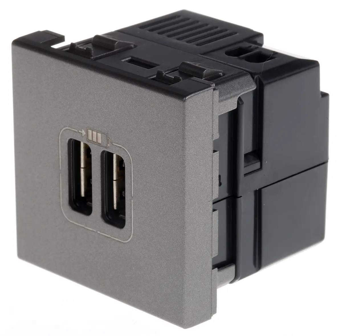 Produktfoto 1 von Legrand Arteor USB-Buchse USB 1-fach Innen Kunststoff Silber, Weiß / 2.4 A