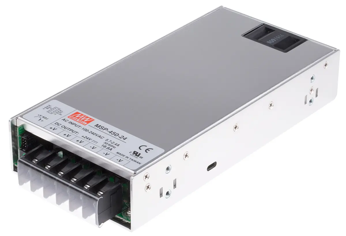 Produktfoto 1 von MEAN WELL Schaltnetzteil, 24V dc / 18.8A 451W 120 → 370 V dc, 85 → 264 V ac Geschlossen,