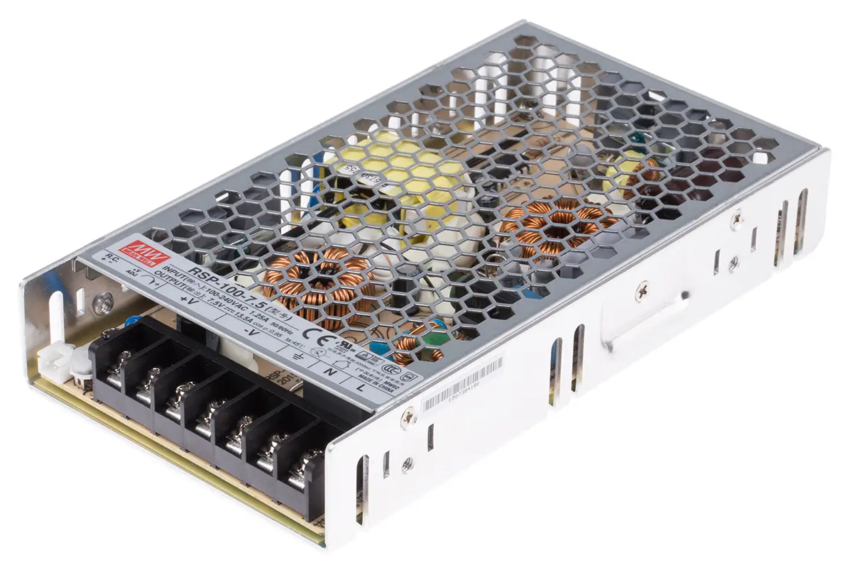 Produktfoto 1 von MEAN WELL RSP-100 Schaltnetzteil 1 7.5V dc 101 W, Fahrgestell 370 V dc, 264V ac