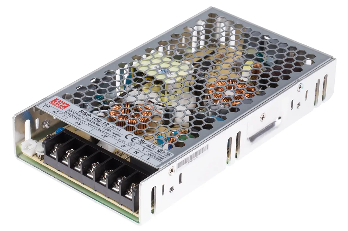 Produktfoto 1 von MEAN WELL RSP-100 Schaltnetzteil 1 12V dc 102 W, Fahrgestell 370 V dc, 264V ac