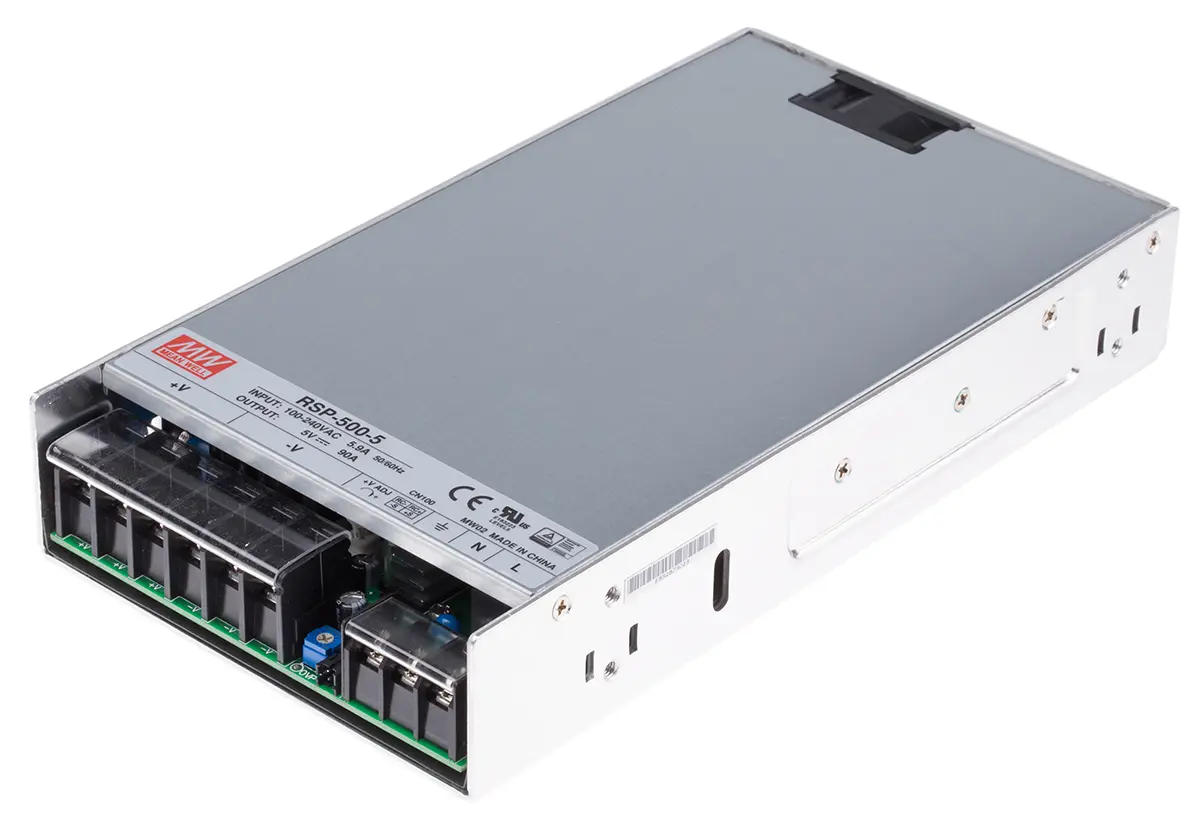 Produktfoto 1 von MEAN WELL RSP-500 Schaltnetzteil 1 5V dc 450 W, Fahrgestell 370 V dc, 264V ac