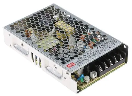 Produktfoto 1 von MEAN WELL RSP-75 Schaltnetzteil 1-Ausg. 12V dc 75.6 W, Chassis 370 V dc, 264V ac 6.3A