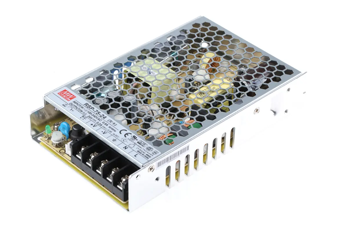 Produktfoto 1 von MEAN WELL RSP-75 Schaltnetzteil 1 24V dc 76.8 W, Fahrgestell 370 V dc, 264V ac