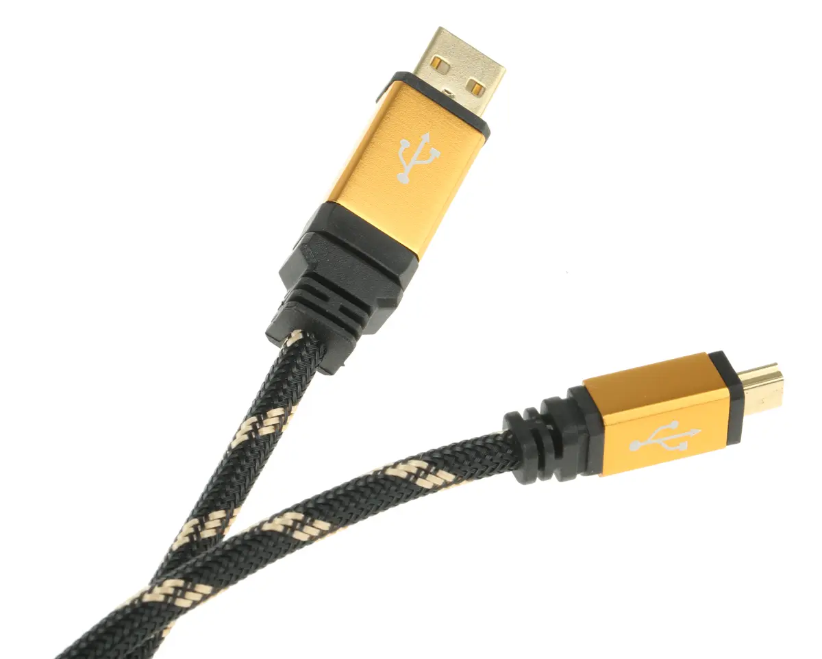 Produktfoto 1 von Roline Stecker ROLINE GOLD USB-Kabel, USB Typ A Stecker / Micro-USB Typ B, 1.8 m USB 2.0 Schwarz, Gold