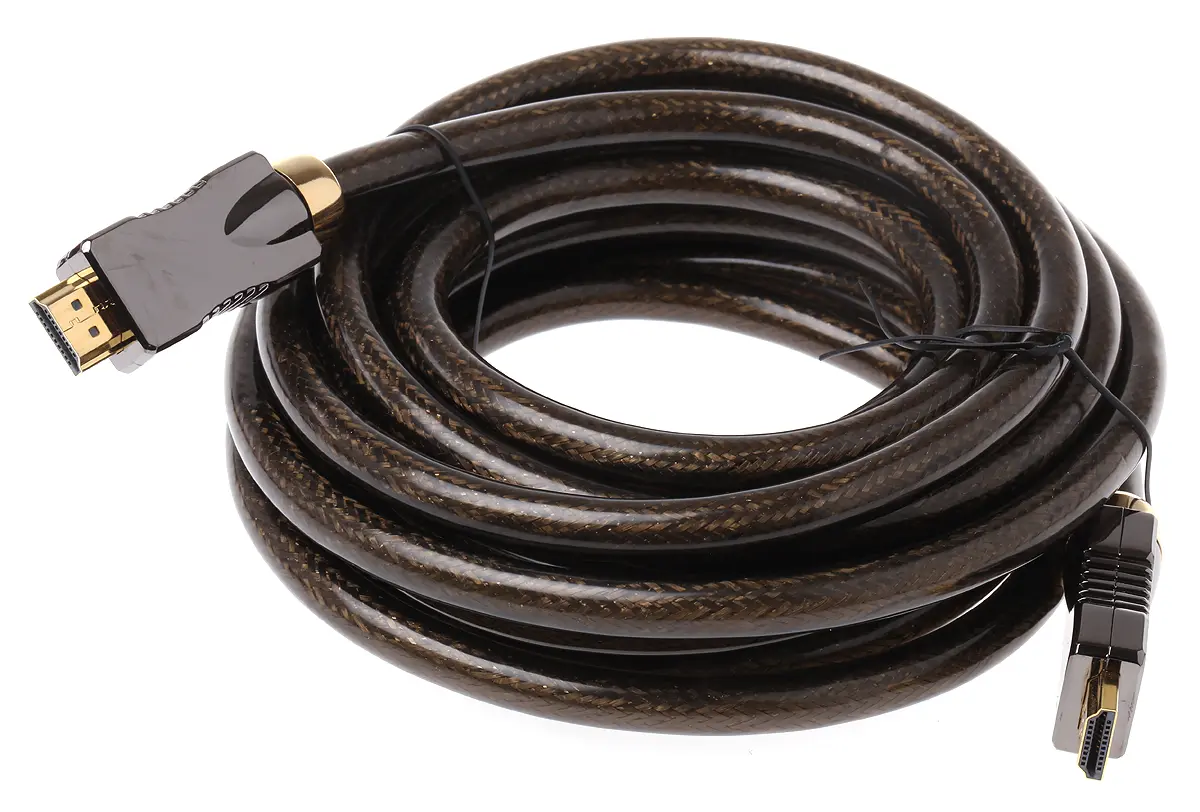 Produktfoto 1 von Roline HDMI-Kabel A HDMI Ethernet Stecker B HDMI Ethernet Stecker, 5m, Schwarz