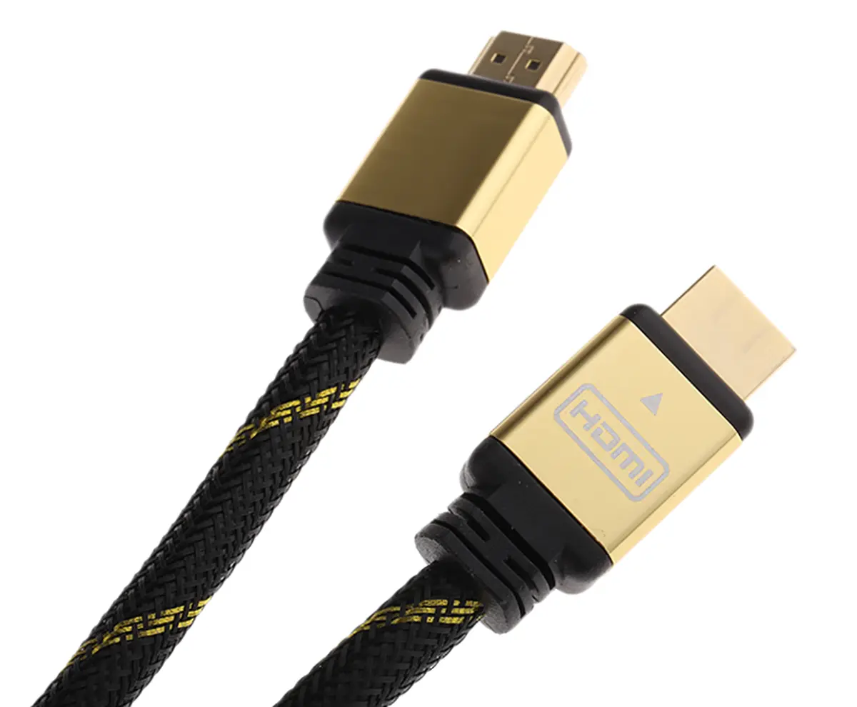 Produktfoto 1 von Roline HDMI-Kabel A HDMI Ethernet Stecker B HDMI Ethernet Stecker, 10m, Schwarz/Gold