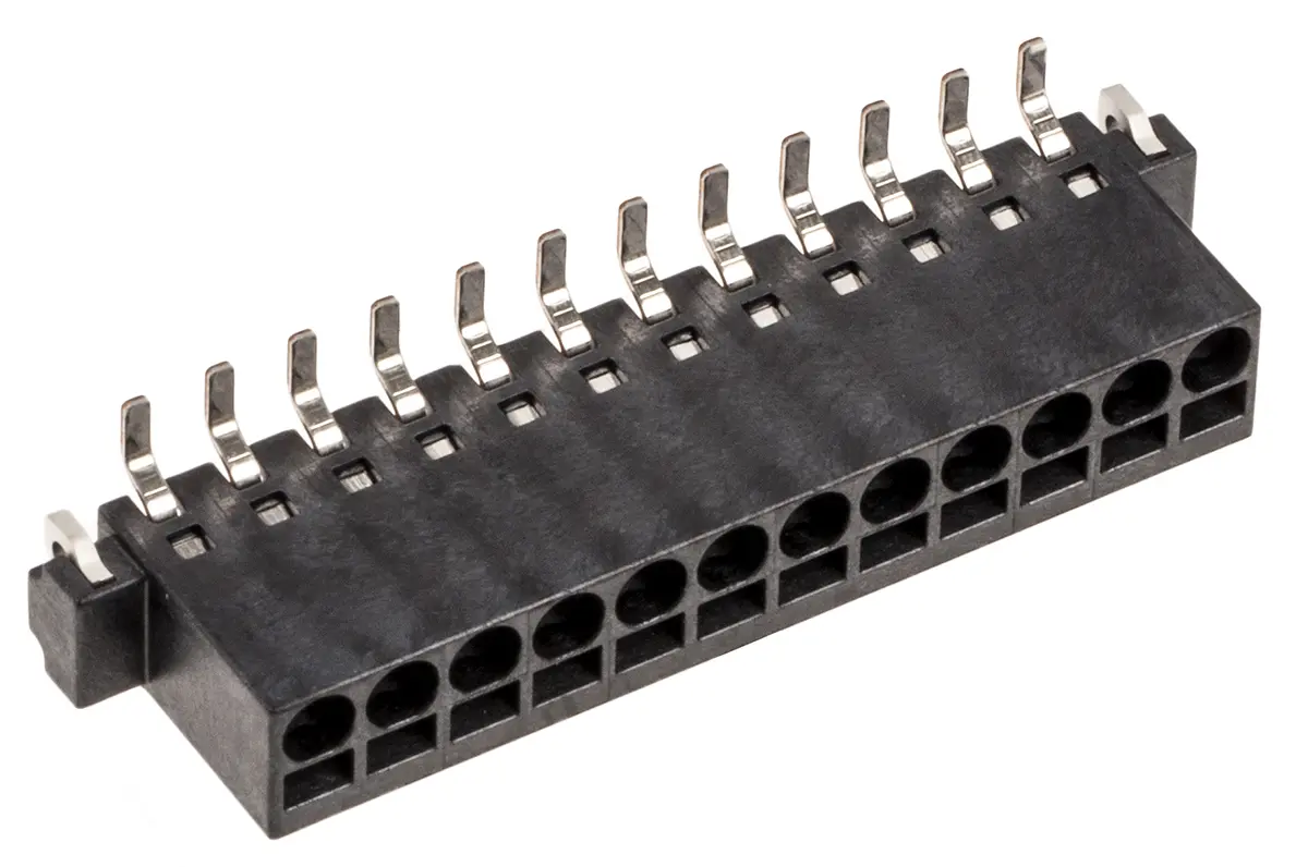 Produktfoto 1 von HARTING Har-Flexicon Printklemme Vertikal SMD 12-polig / 1-reihig, Raster 2.54mm