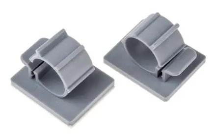 Produktfoto 1 von RS PRO Kabelhalter Selbstklebend, Kabel-Ø 14 mm Nylon 6.6 Grau 24.5mm x 30 mm