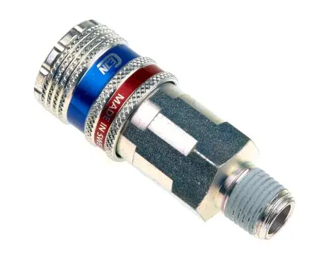 Produktfoto 1 von CEJN Pneumatische Schnellsteckkupplung, Stahl, Messing 1/4 in Stecker, R