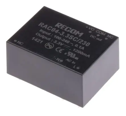 Recom RAC04-C/230 Schaltnetzteil 1 3.3V dc 4 W, Leiterplattenmontage 305V ac