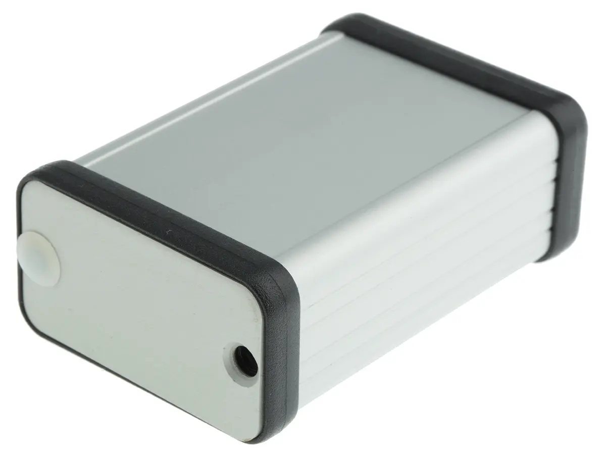 Produktfoto 1 von Hammond 1455; Gehäuse; Aluminium; Silber IP54 Breite 42.5 mm Höhe 25.1 mm Länge 60 mm