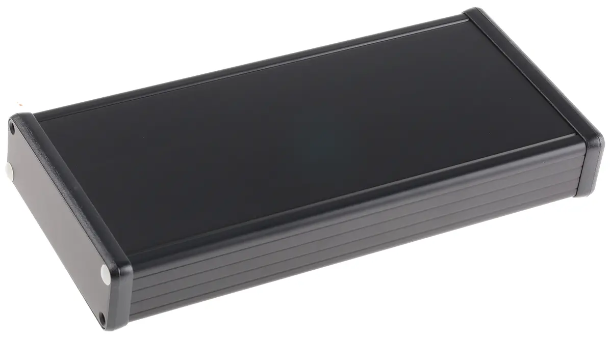 Produktfoto 1 von Hammond 1455; Gehäuse; Aluminium; Schwarz IP54 Breite 103 mm Höhe 30.5 mm Länge 220 mm