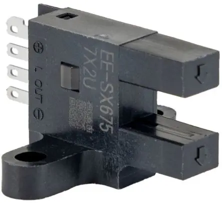 Produktfoto 1 von Omron EE-SX67 Gabel Optischer Sensor, Durchgangsstrahl, NPN Ausgang, Anschluss