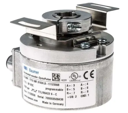 Produktfoto 1 von Baumer EIL580P Inkrementalgeber Optisch 65536 Impulse/Umdrehung/U, 30V dc, 6000 U/min, TTL/HTL Hohl mit Ø 12 mm Schaft