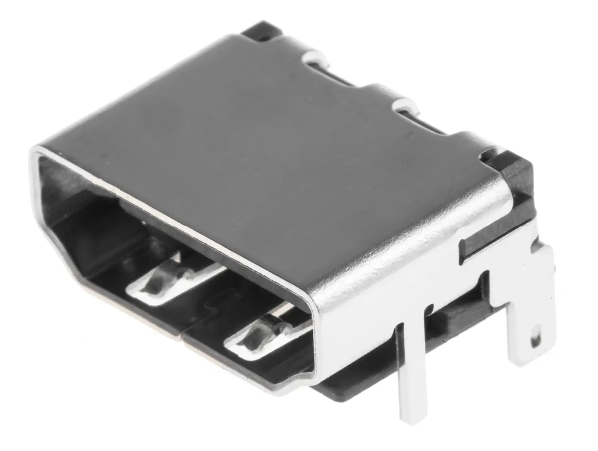 Produktfoto 1 von Wurth Elektronik HDMI-Stecker 19-polig Standard Buchse gewinkelt 40 V dc