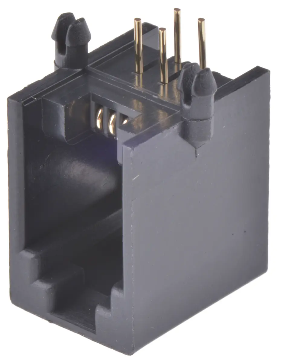 Wurth Elektronik 615004 Buchse RJ22-Steckverbinder, 1-Port 4-polig Abgeschirmt Durchsteckmontage gewinkelt