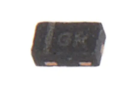 Produktfoto 1 von Vishay 2 ESD-Schutzdiode Bidirektional Doppelt 34 W 7 V min., 2-Pin, Oberfläche 5.5 V max LLP1006