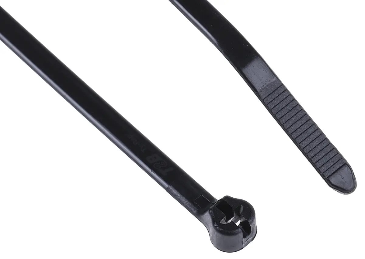 Produktfoto 1 von Thomas & Betts Ty-Rap Nylon 6.6 Kabelbinder Witterungsbeständig Schwarz 4.83 mm x 185.67 mm