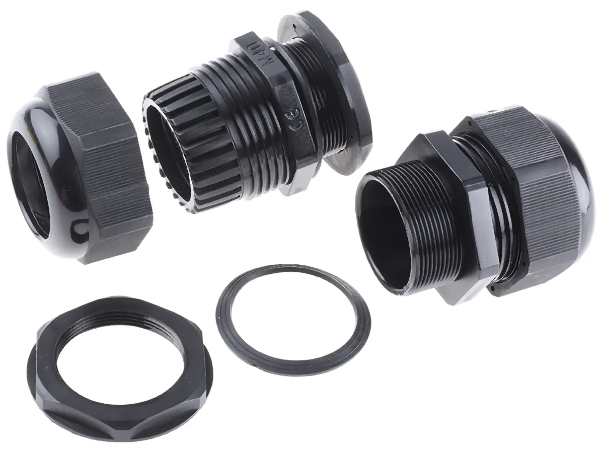 Produktfoto 1 von HellermannTyton NGM Kabelverschraubung, M40 Nylon 6.6 Schwarz 22 mm/ 32 mm, IP68