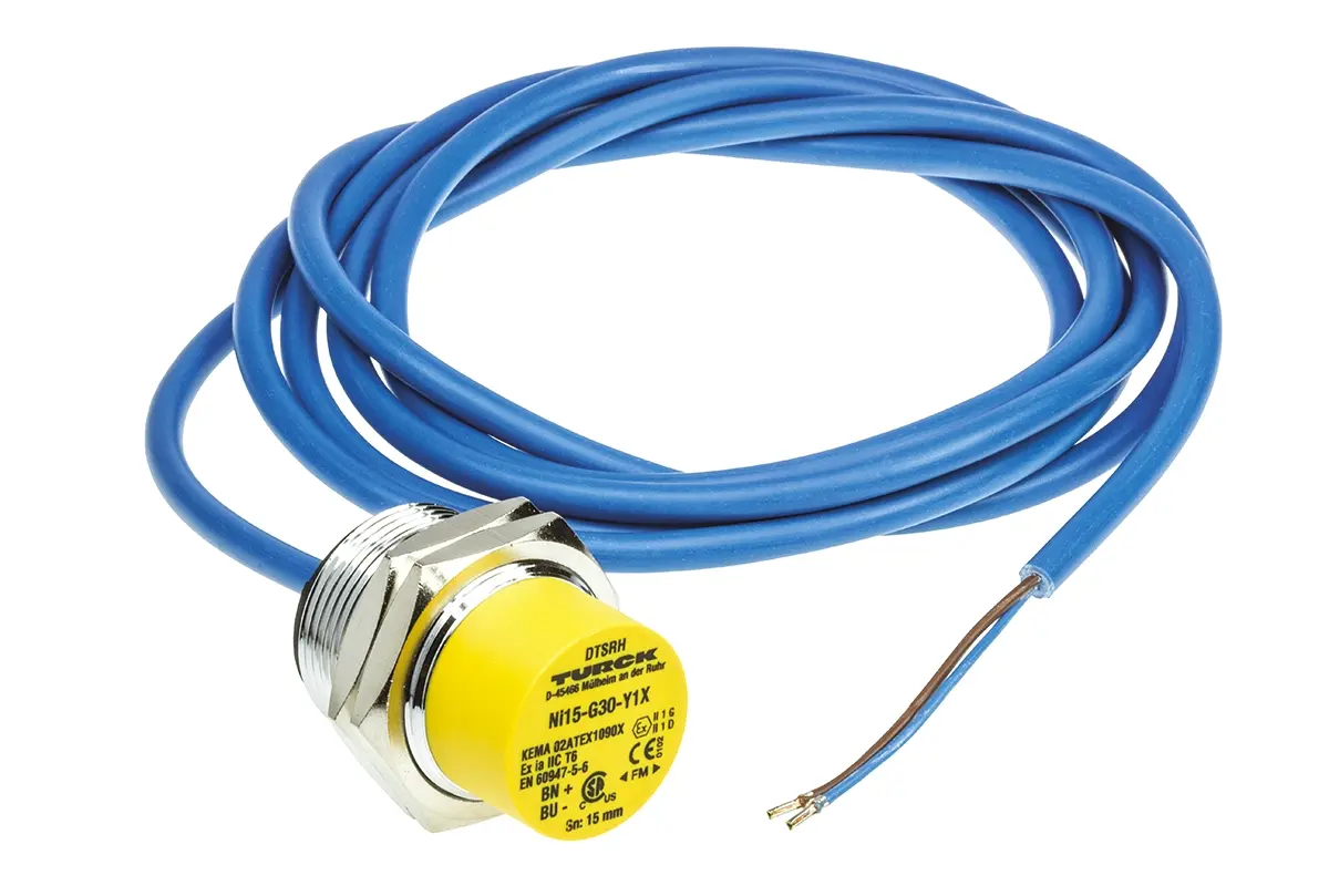 Produktfoto 1 von Turck NI 15 M30 Näherungssensor Induktiv, Gewinderohr 15 mm NAMUR 8,2 V dc / 1,2 mA, IP67