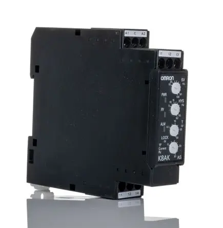 Produktfoto 1 von Omron K8AK-AS Überwachungsrelais 1-phasig, 1-poliger Umschalter Unterstrom, Überstrom 0.1A - 8A, DIN-Hutschiene, 240V ac