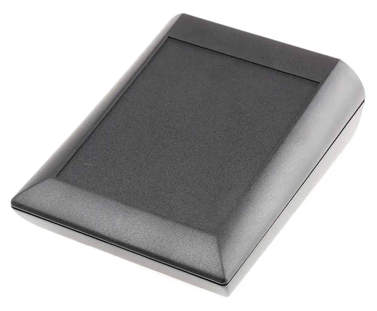 Produktfoto 1 von OKW Comptec ABS Pultgehäuse Geneigte Front, Schwarz, 120 mm 63 mm, 150 mm