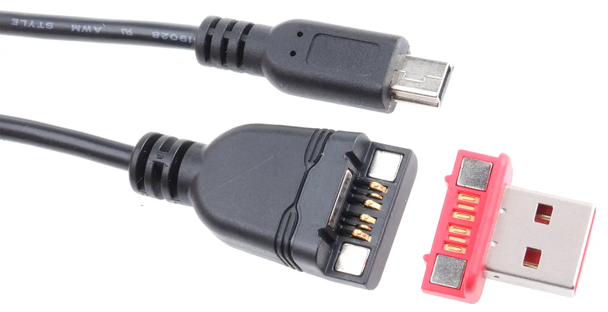 Produktfoto 1 von Rosenberger USB-Kabel, USBA / Mini-USB B, 800mm USB 2.0 Schwarz