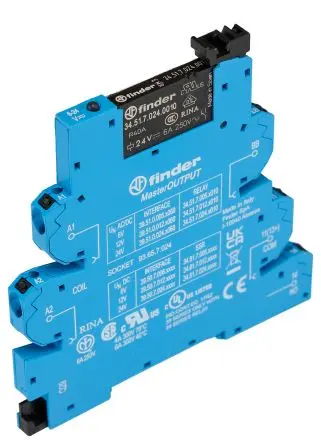 Produktfoto 1 von Finder 39 Interface Relais 24V ac/dc, SPST DIN-Hutschiene 11mA