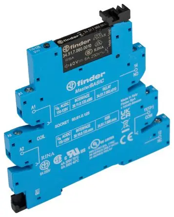 Produktfoto 1 von Finder 39 Interface Relais 110V ac/dc, 1-poliger Umschalter DIN-Hutschiene 5.6mA