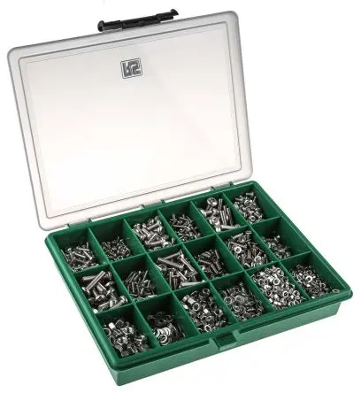 Produktfoto 1 von RS PRO Edelstahl Innensechsrund Mutter-/Unterlegscheibensatz Sechskant x 25 mm x 6 mm, 2475 Stück