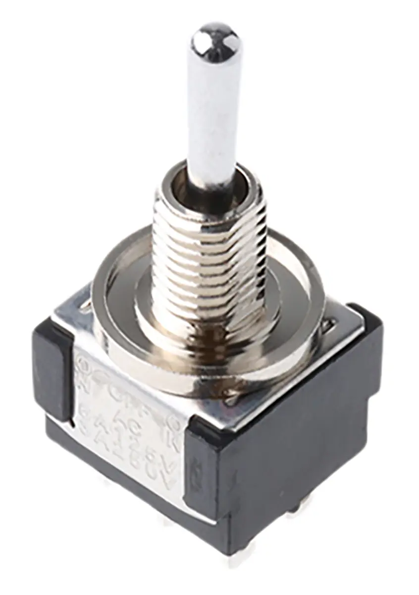 Produktfoto 1 von KNITTER-SWITCH Panel Kippschalter 2-poliger Wechsler, Ein-Aus-Ein, 30 V dc, 250 V ac, 4A, IP67, Lot