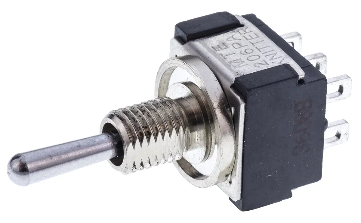 Produktfoto 1 von KNITTER-SWITCH Panel Kippschalter 2-poliger Wechsler, Ein-Ein-Ein, 250 V ac, 4A, IP67, Lot