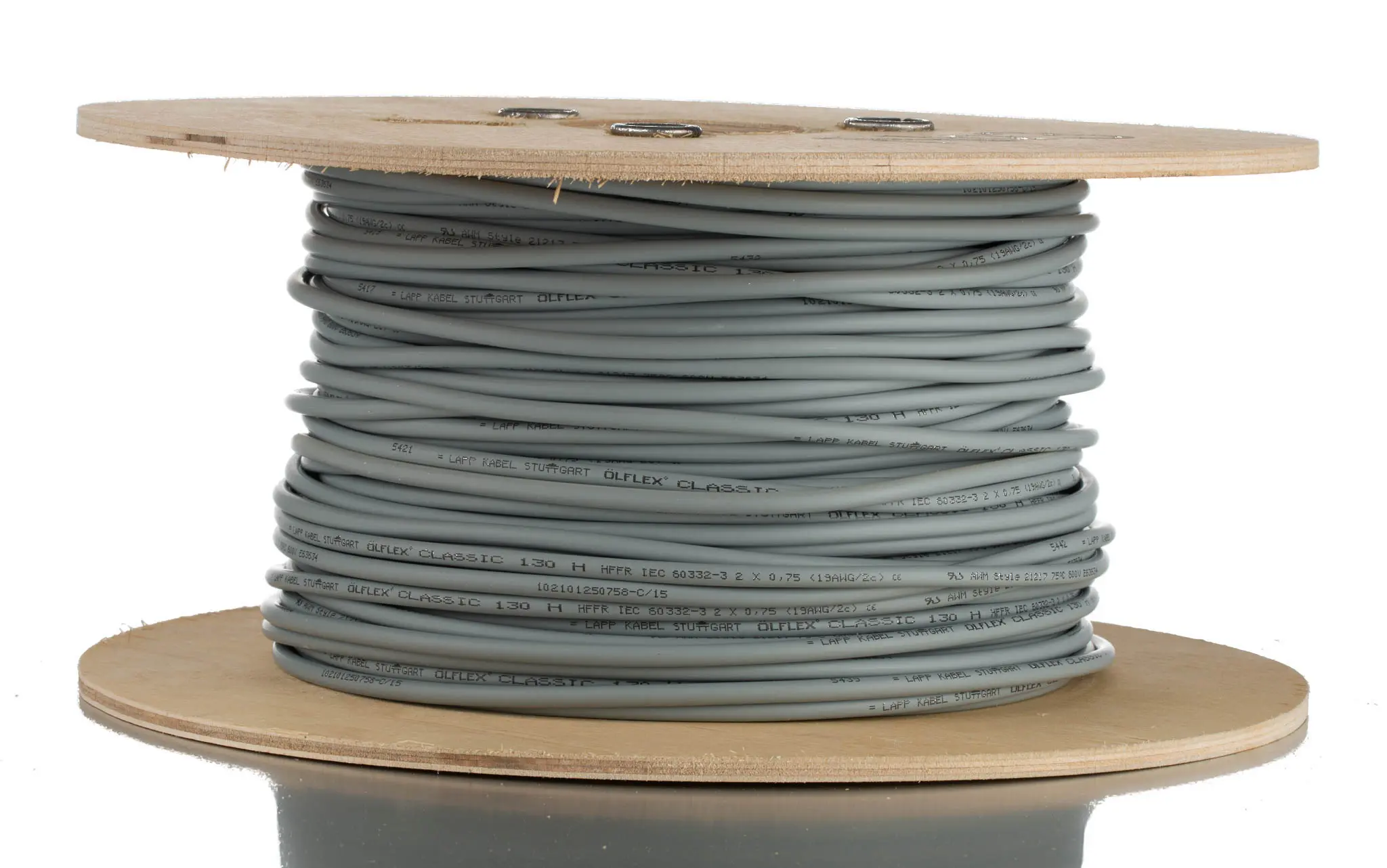 Produktfoto 1 von Lapp YY Steuerkabel, 2-adrig x 0.75 mm² 18 AWG Ungeschirmt Grau, 100 m, Raucharm halogenfrei